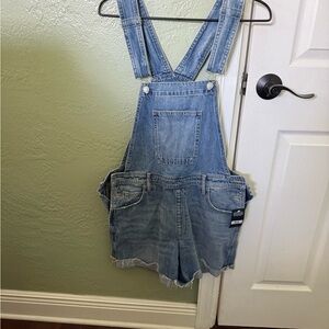 LAST CALL Lucky Brand Blue Denim Overall Romper